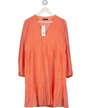 F&F Coral Pink Broderie Summer Dress UK 12