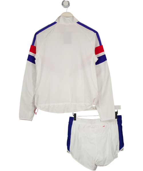 ADIDAS White 2-piece White. /red / Blue Zip Jacket And Shorts Set UK S