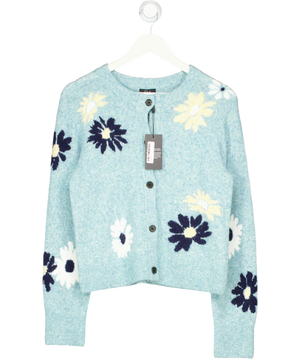 Rails Blue Supersoft Wool Blend Floral Millie Cardigan UK S