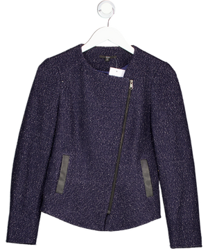 BOSS Blue Asymmetric Tweed Jacket UK 6