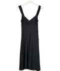 Moschino Black Aeffe Spa Knee Length V-neck Dress UK 14