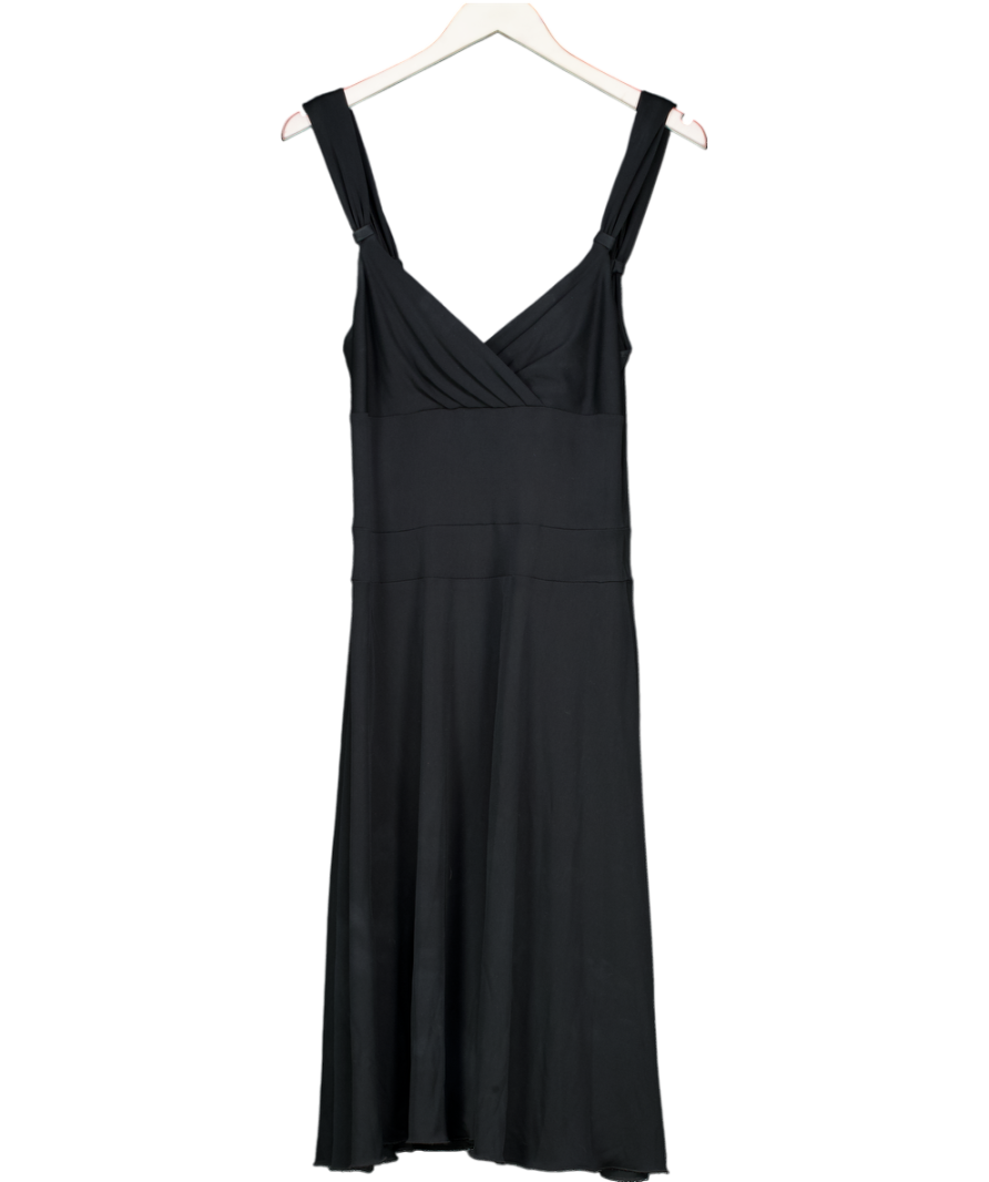 Moschino Black Aeffe Spa Knee Length V-neck Dress UK 14