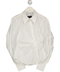 & Other Stories White Asymmetrical Cotton Shirt UK 8