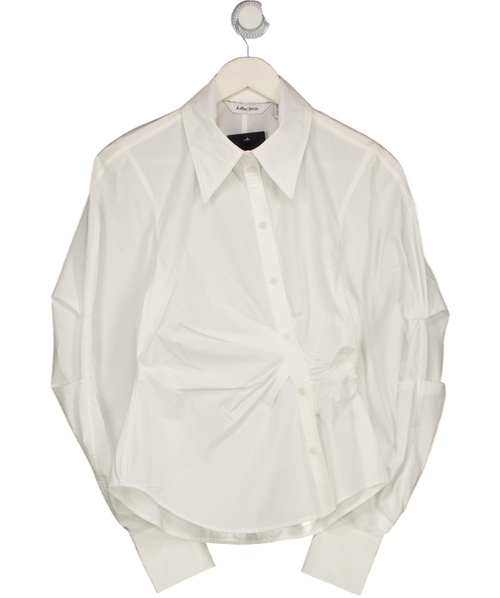 & Other Stories White Asymmetrical Cotton Shirt UK 8