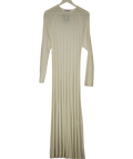 LE17SEPTEMBRE Cream Wool Blend Ribbed-knit Midi Dress Fr38 UK 10