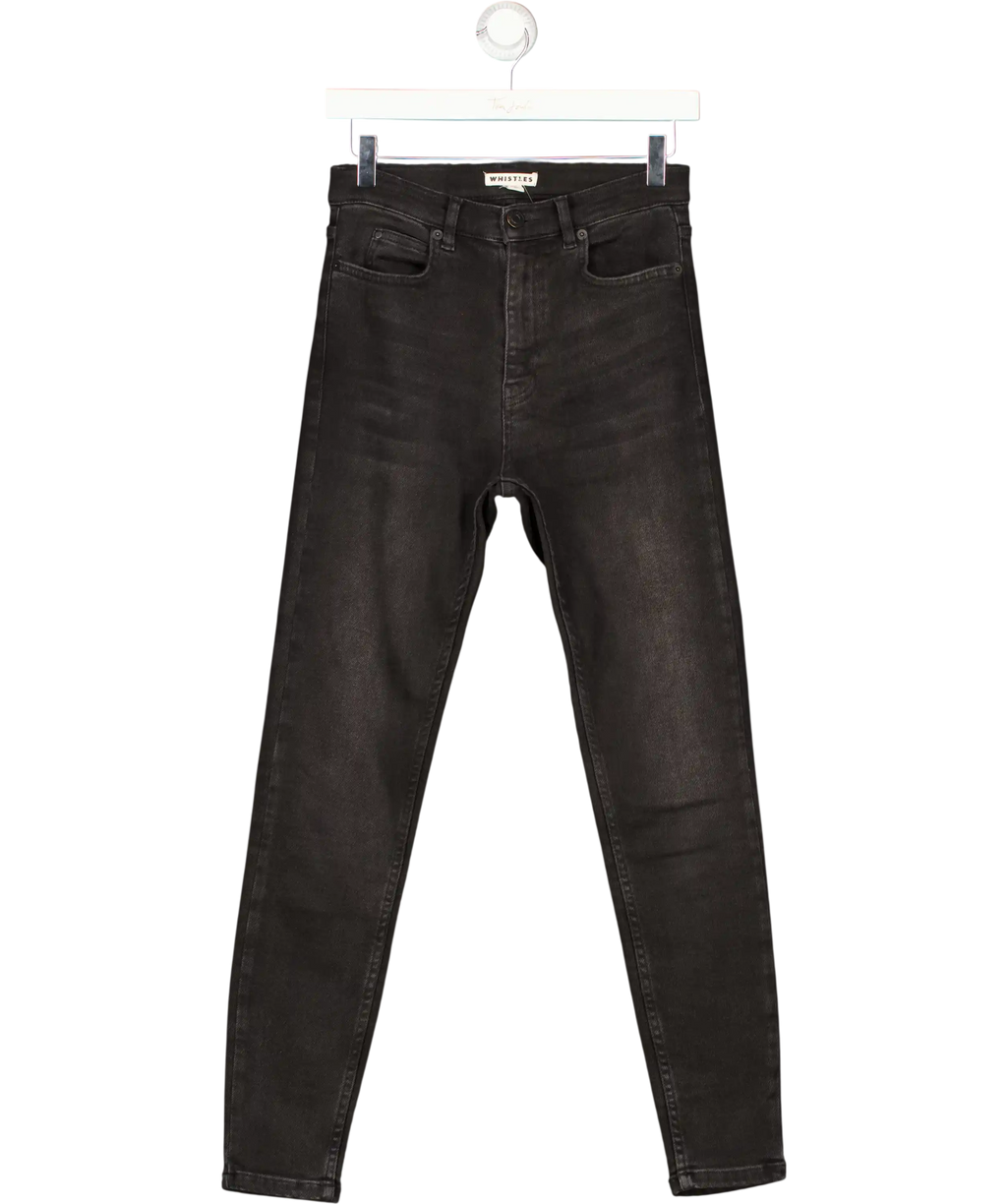 Whistles Black Wash Denim Stretch Sculpted Skinny Jeans W27