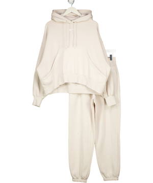 Nike 2-piece Cream Oversized Phoenix Fleece Pullover Hoodie And Jogger Set UK S