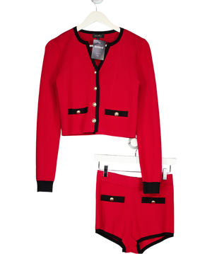 Majorelle 2-piece Red Arnav Caridgan And Shorts Set UK XS