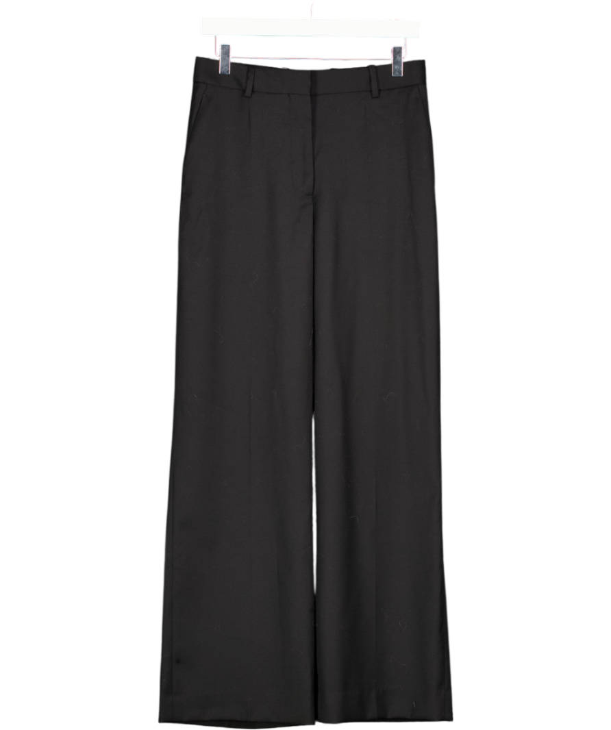 REISS Haisley Wool-blend Wide-leg Suit Trousers In Black UK 8