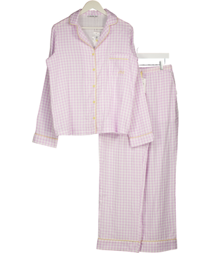 ALL FOR MIMI Purple Lilac Gingham 2-piece Classic Pyjama Set UK XS/S