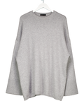 BAZILIKA Grey 100% Premium Cashmere Oversized Jumper One Size