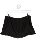 SASHA THERESE Black Frill Trim Mini Skirt UK XS