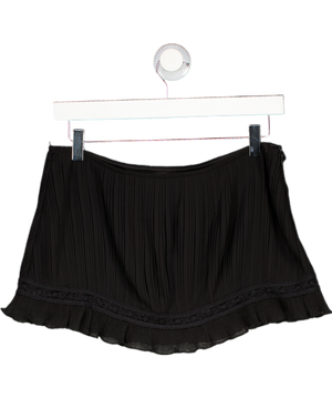 SASHA THERESE Black Frill Trim Mini Skirt UK XS