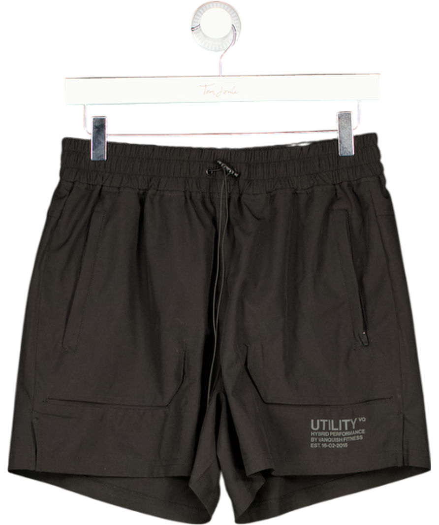 VANQUISH Black Utility Performance Shorts UK M