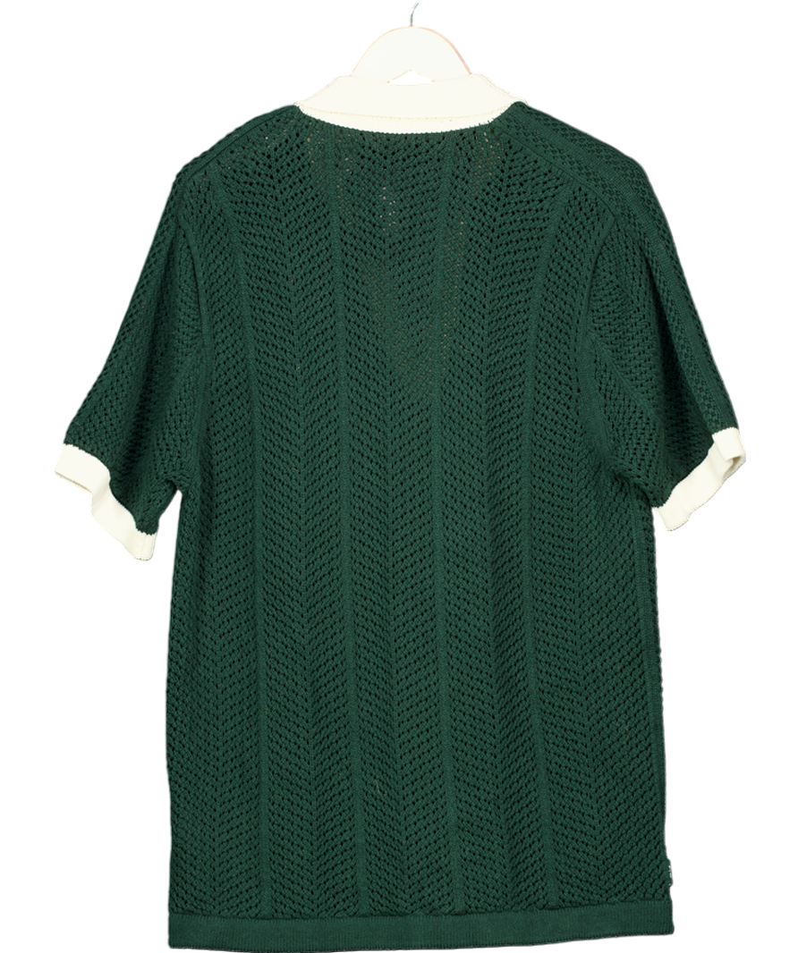 adidas Green Clot By Edison Chen Knit Polo Shirt UK M