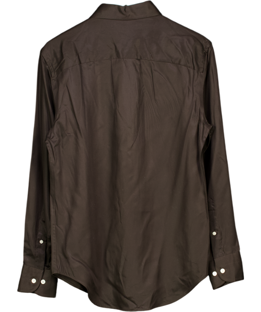 ZARA Black Relaxed Fit Flowing Shirt UK S