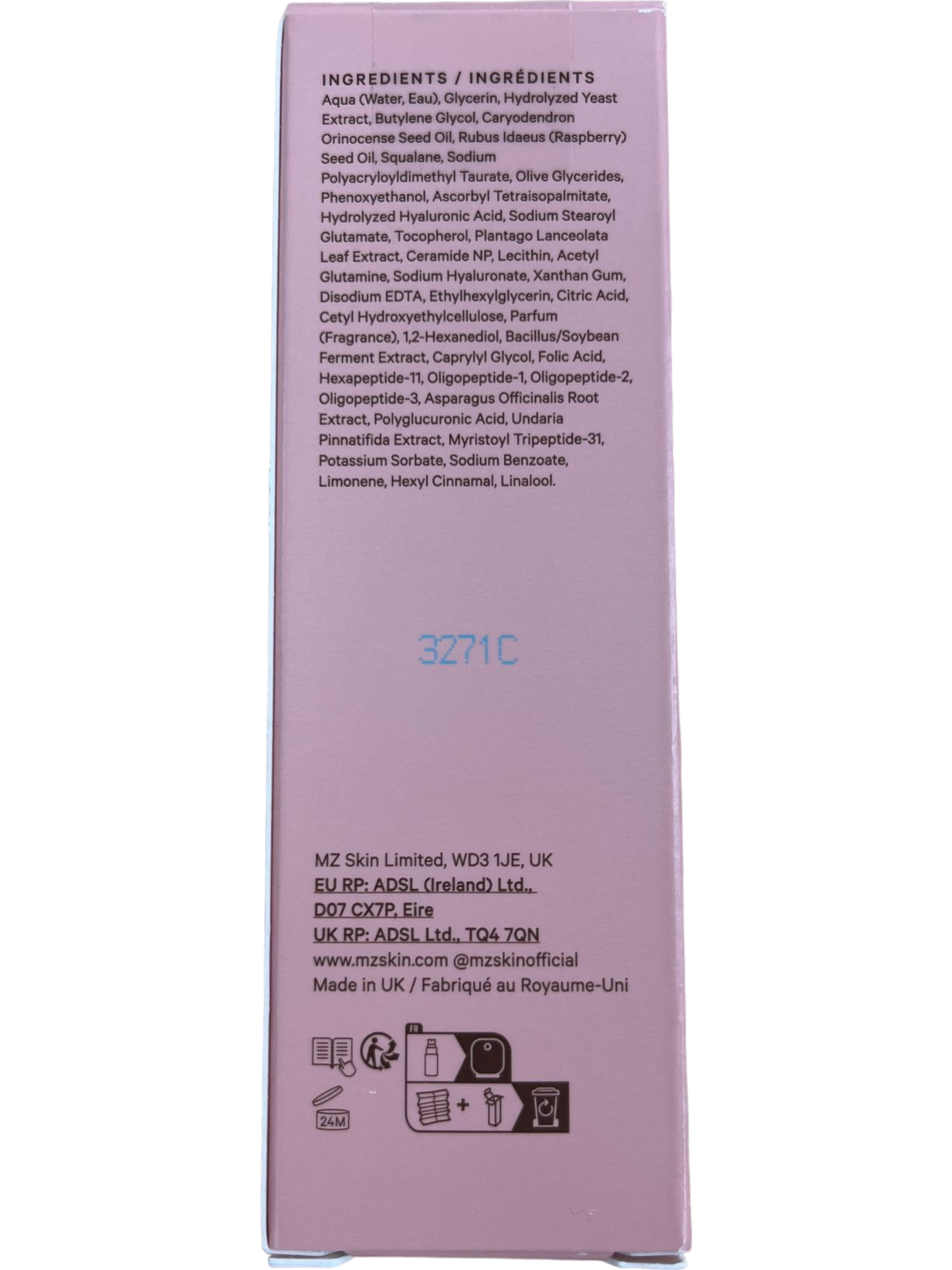 MZ Skin Pink Reviving Bio-Placenta & Stem Cell Serum 30ml