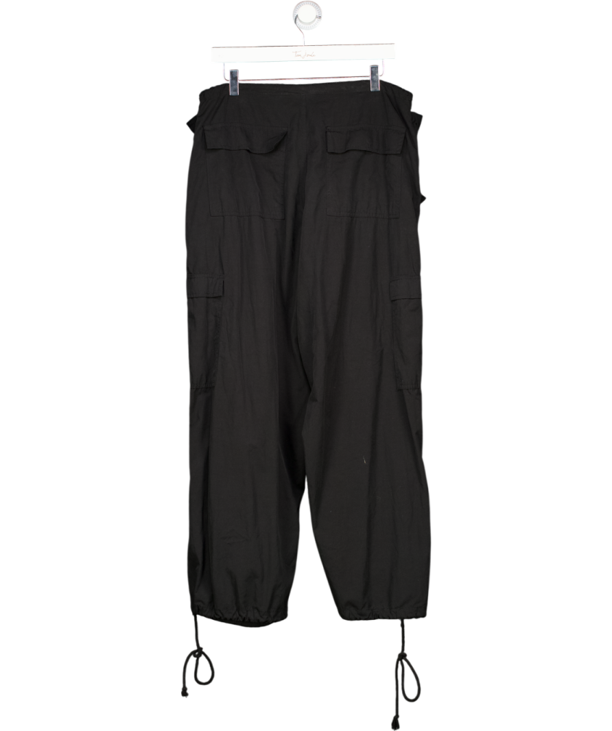 Local European Black Parachute Cargo Pants UK S/M