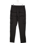 The Couture Club Black Nylon Popit Cargo Trousers UK L
