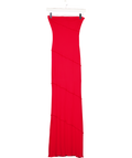 WHITE FOX Red Ribbed Bandeau Maxi Dress UK XS