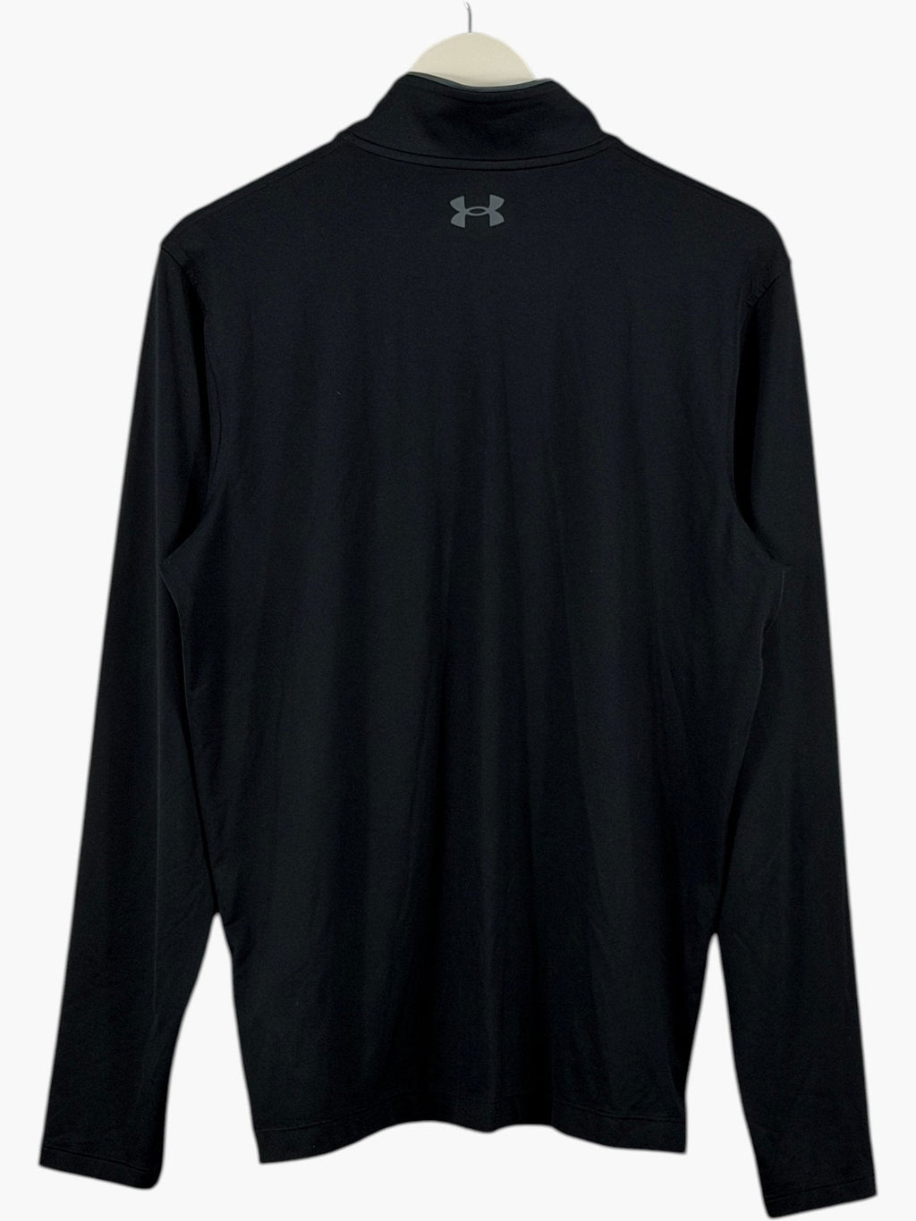 UNDER ARMOUR Black 1/4 Zip Long Sleeve Sports Top UK M