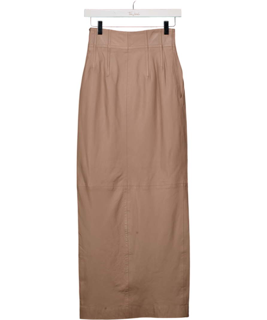 Karen Millen Pink Lamb Leather Pencil Skirt UK 6