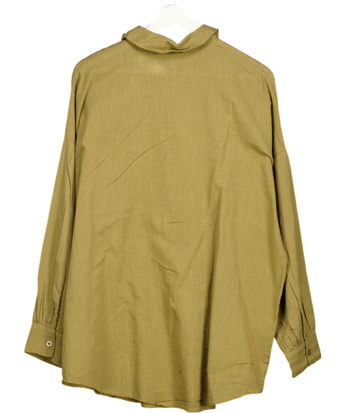 ASOS Green Long Sleeve Cotton Oversized Shirt UK S