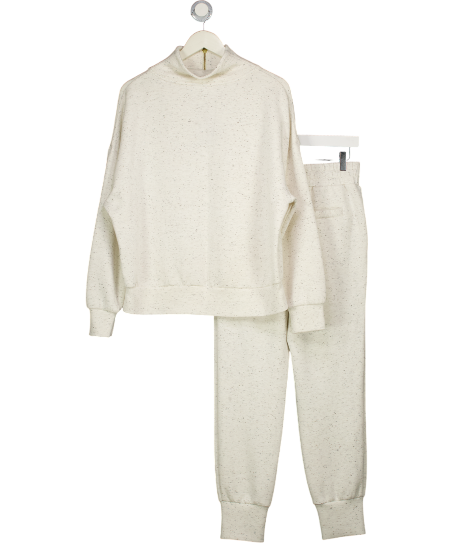 VARLEY 2-piece Cream Marl Hawley 1/2 Zip Sweatshirt (uk M) & Slim Cuff Pant 27.5" (uk S) Set UK M