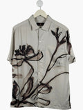 LEWIS JAMES Beige Poppy Floral Printed Tencel Shirt UK M