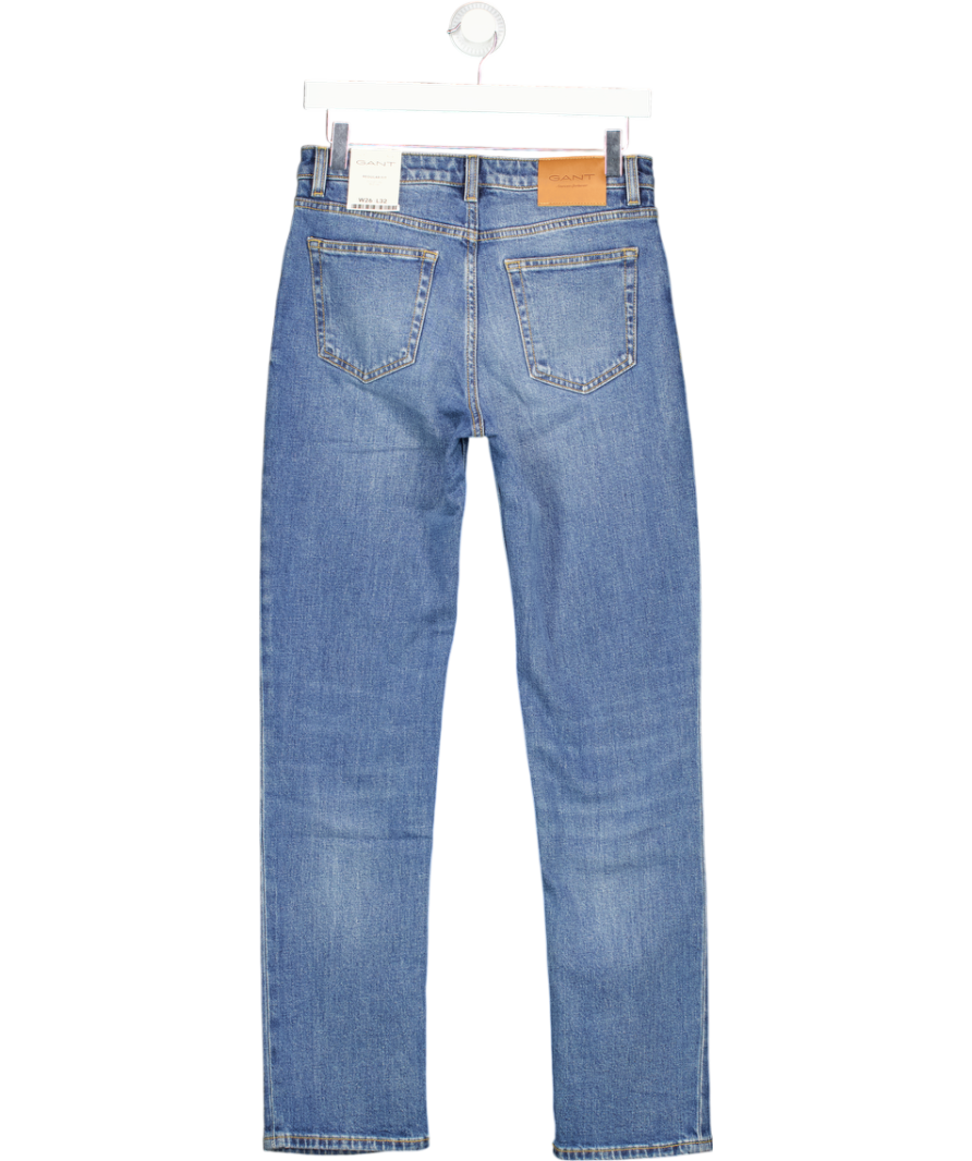 GANT Mid Blue Regular Fit Mid-rise Straight Leg Jeans L32 W26