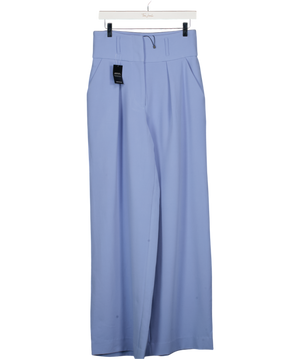 Karen Millen Cornflower Blue Pleated Wide Leg Trousers UK 10