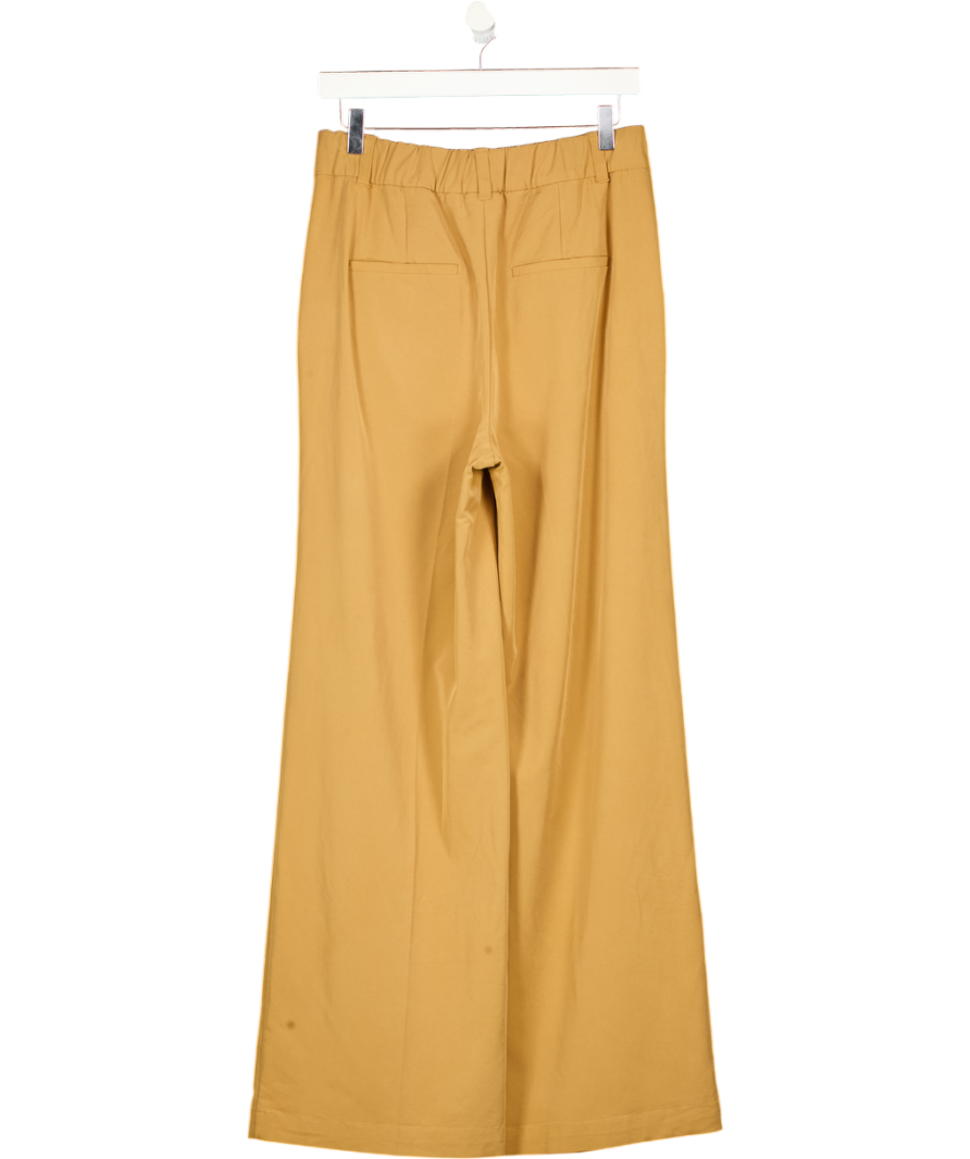 VARLEY Tan Brown Jayla Wide-leg Stretch-woven Trousers UK M