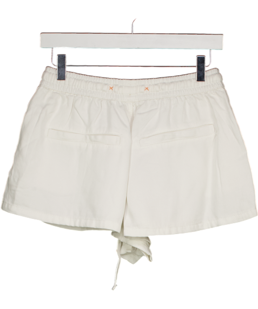 RIVER ISLAND White Tencel Tie Waist Shorts UK 6