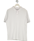 MANGO White Cotton Pique Polo Shirt UK L