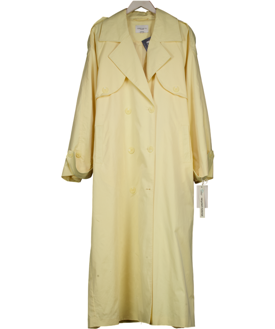 NA-KD Yellow Oversized Trenchcoat UK M