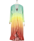 CHICH WISH Multicoloured Pastel Ombre Maxi Dress UK XS