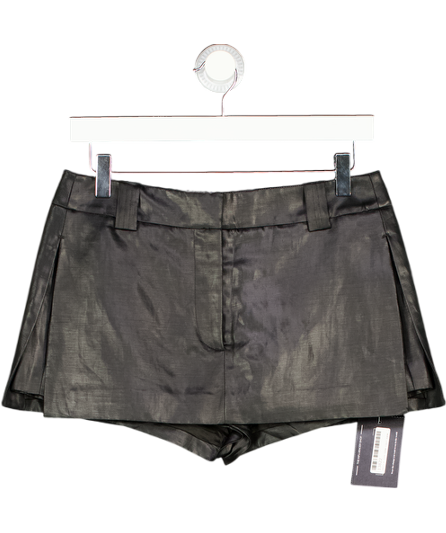 ALEXANDER WANG Coated Linen-blend Skort Black Us 2 UK 6