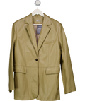 12 Storeez Beige Matte Faux-leather Oversized Blazer UK S