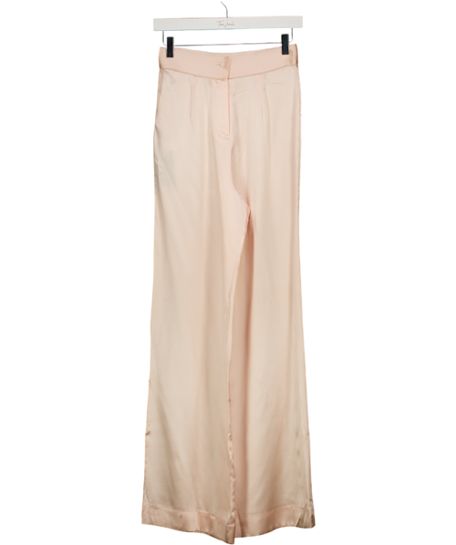 AGENT PROVOCATEUR 100% Silk Blush Pink Trousers Sz1 UK 6