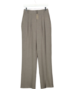 Warehouse Grey Essential Pleat Front Slim Wide Leg Trouser One Size