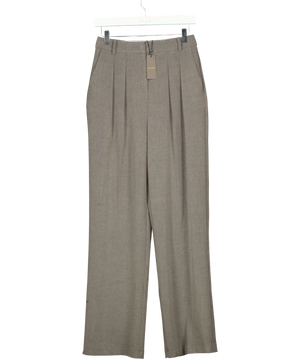 Warehouse Grey Essential Pleat Front Slim Wide Leg Trouser One Size