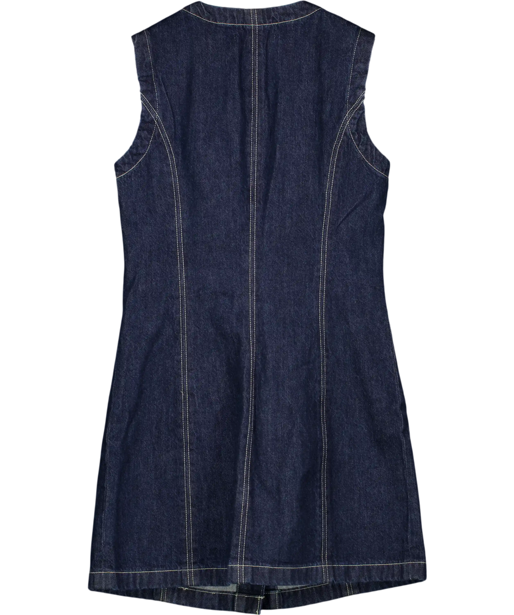 Abercrombie & Fitch Blue Denim Vest Mini Dress UK S