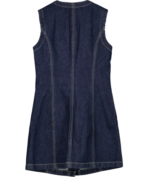 Abercrombie & Fitch Blue Denim Vest Mini Dress UK S