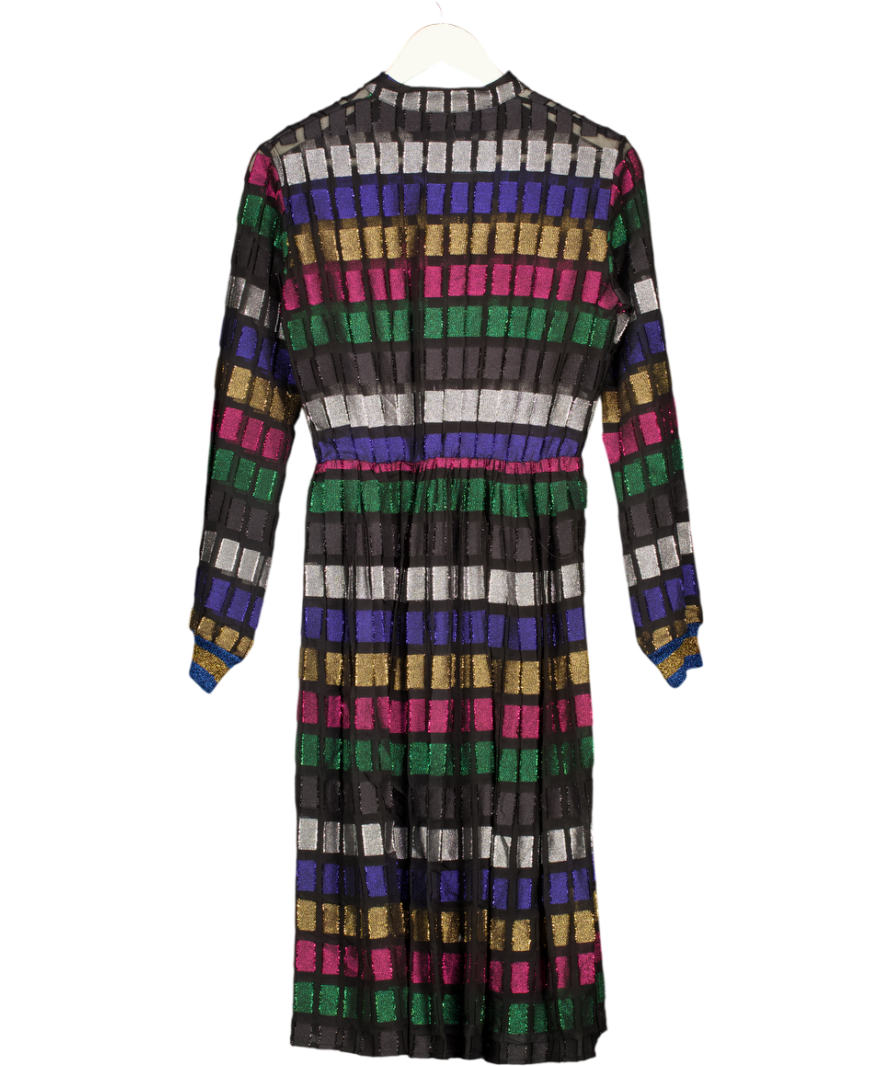 DODO BAR OR Black Metallic Rainbow Shirt Dress UK 8
