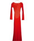 JADED LONDON Red Sheer Mesh Backless Maxi Dress UK 6