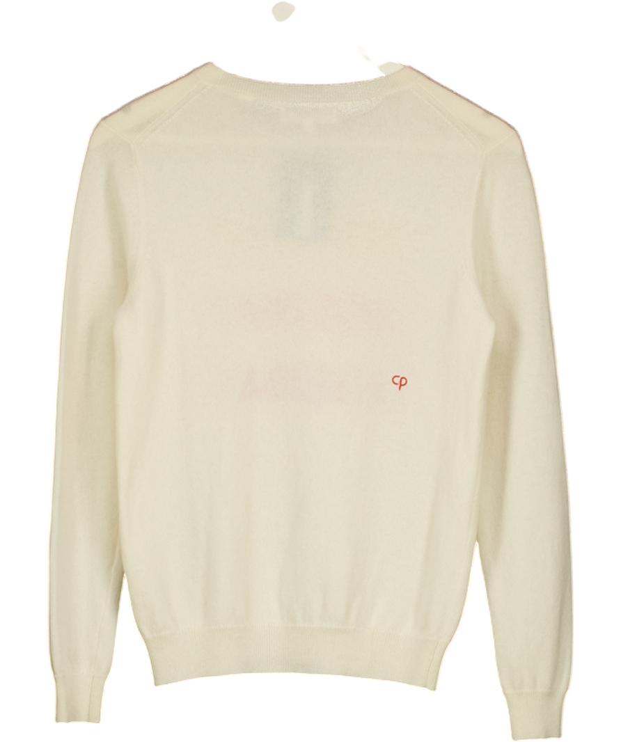 CHINTI & PARKER Cream Holiday Wool-cashmere Sweater UK S