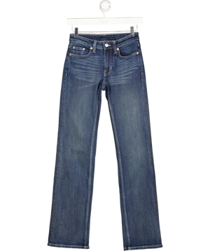 WEEKDAY Blue Tension Mid Rise Slim Bootcut Jeans L32 W24