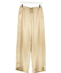 Abercrombie & Fitch Beige Textured Satin Wide Leg Trousers UK XS