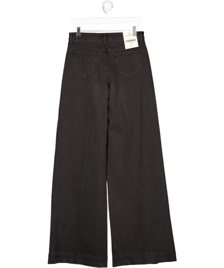 L'AGENCE Black High Rise Sandy Wide-leg Jean W27