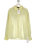 CLUB L LONDON Yellow Zinna Lemon Plunge-neck Shirt UK 10
